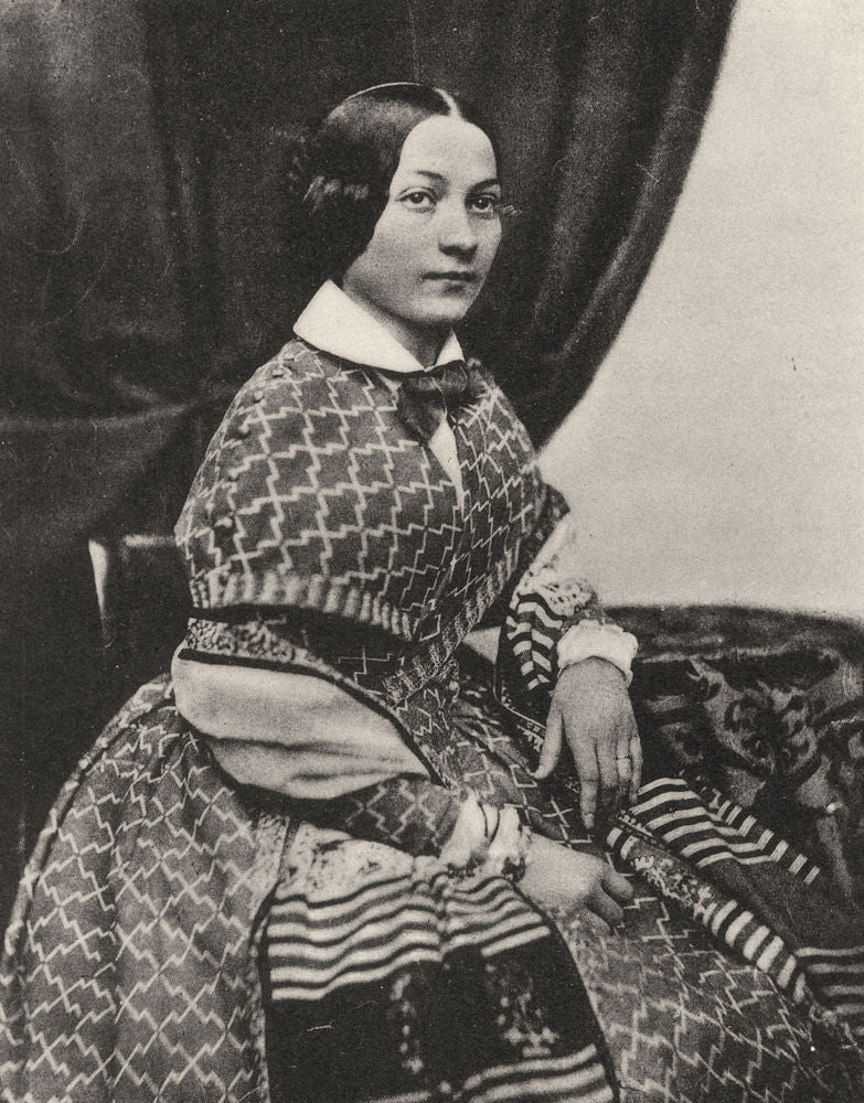 PORTRAITS. Portrait of a lady, c.1848 1935 old vintage print picture